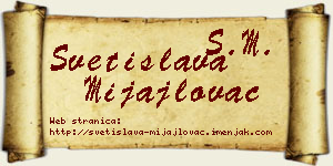Svetislava Mijajlovac vizit kartica